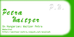 petra waitzer business card